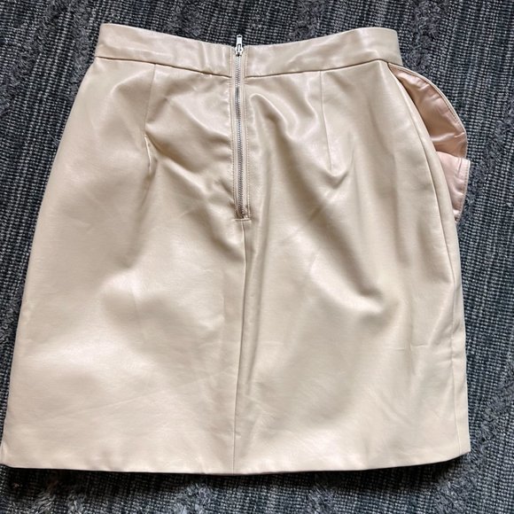 MAJORELLE Poseidon Leather Mini Skirt, bone white, size XS - Picture 7 of 9